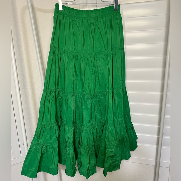 Anthropologie Maeve Taffeta Tiered Skirt-Mint condition - Picture 4 of 4